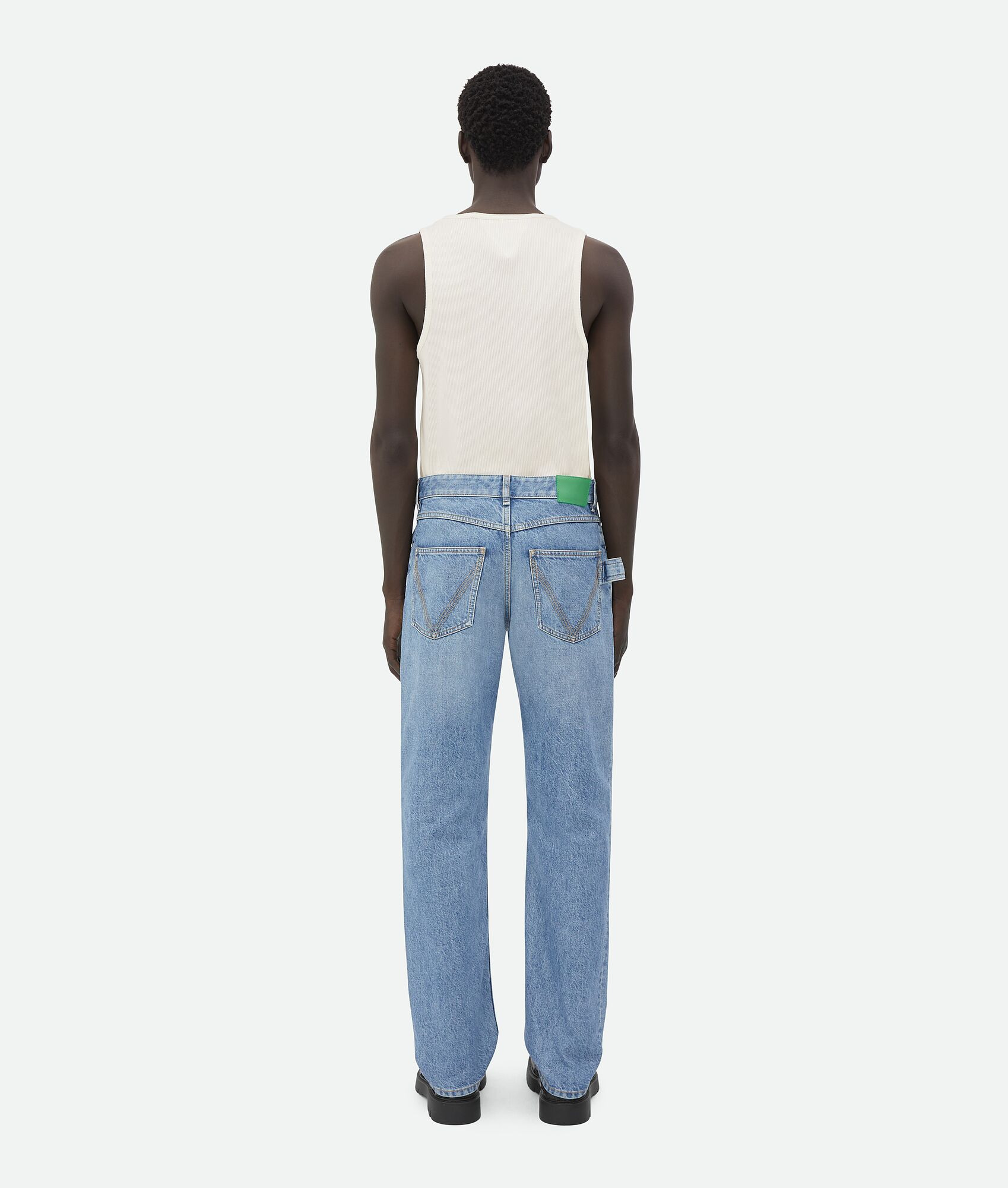 Vintage Indigo Washed Straight Denim - 3