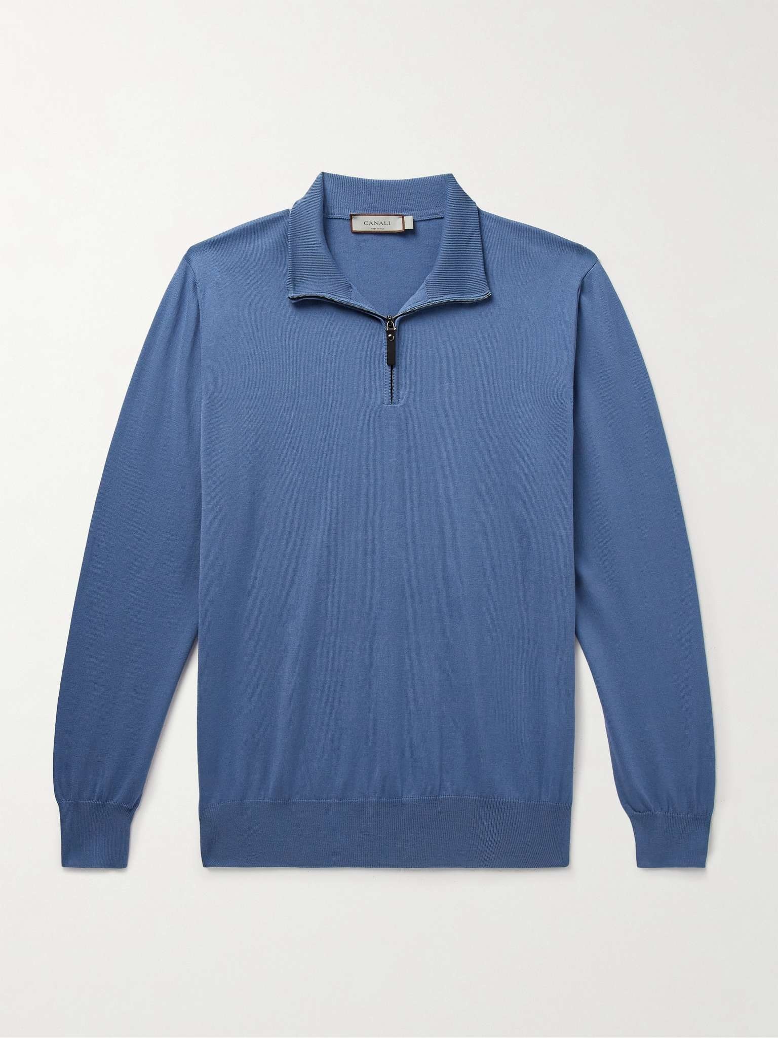 Cotton Half-Zip Sweater - 1
