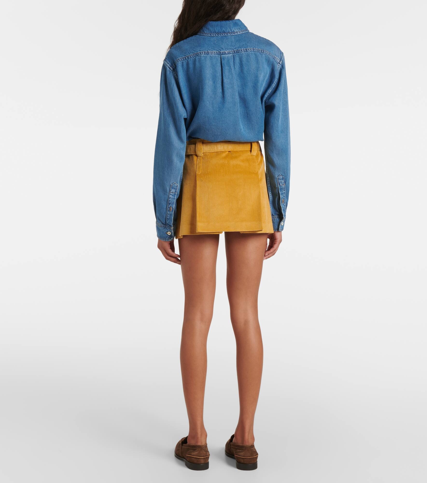 Cotton corduroy miniskirt - 3