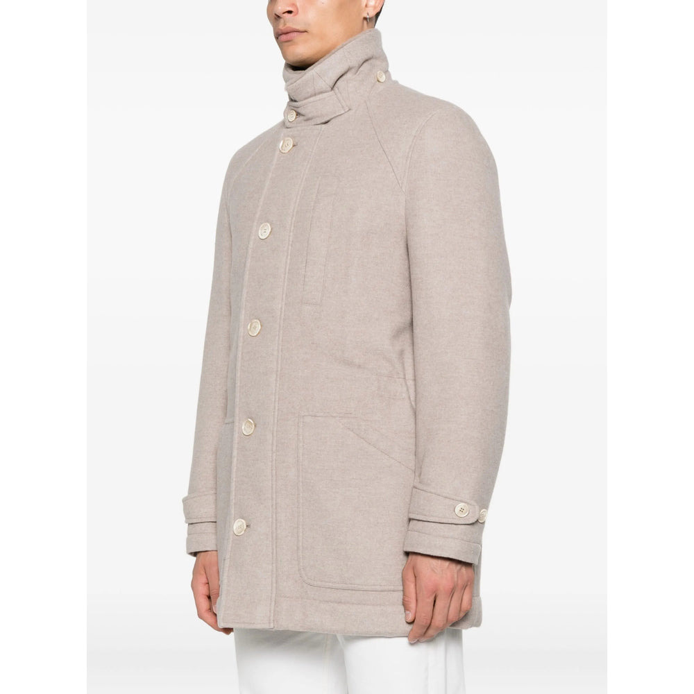 Brunello Cucinelli Neutrals Coats - Single Breasted Coats Men - 4