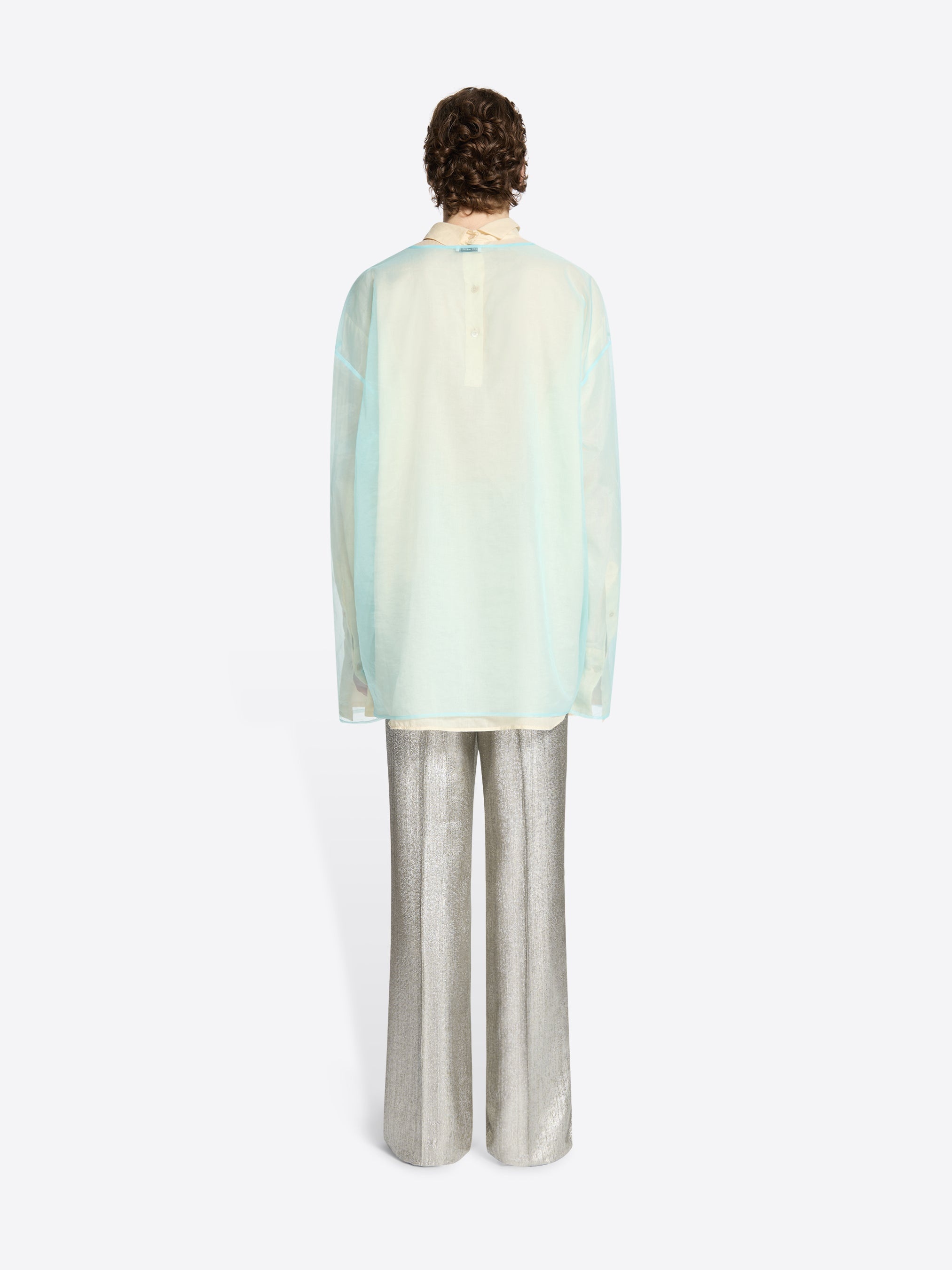 SHEER CREW NECK SHIRT - 4