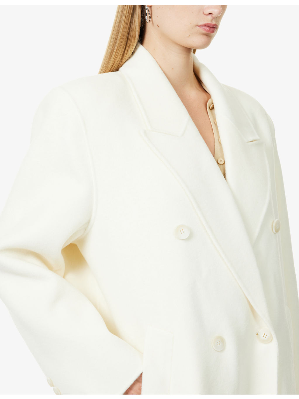 Gaia Double-Breasted Wool-Blend Coat - 5
