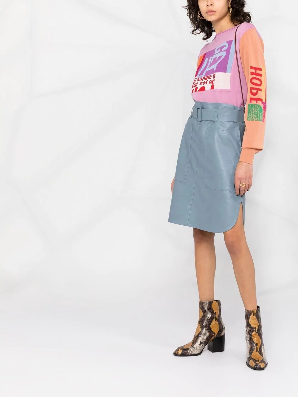 intarsia-knit colour-block jumper - 4