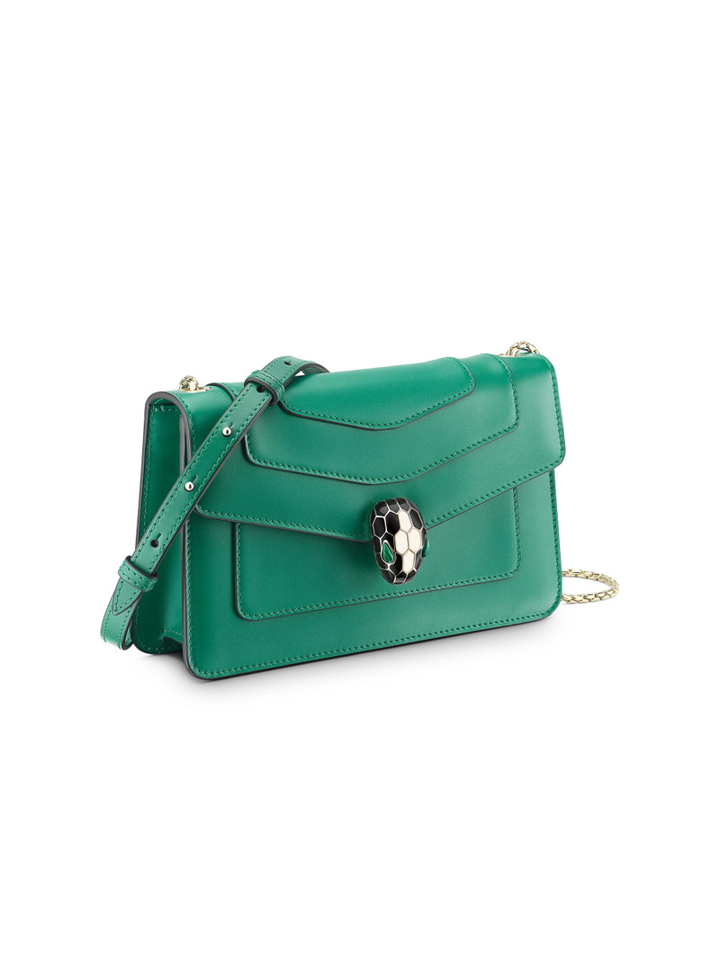 Women's Serpenti Leather Crossbody Bag - Emerald Green 3