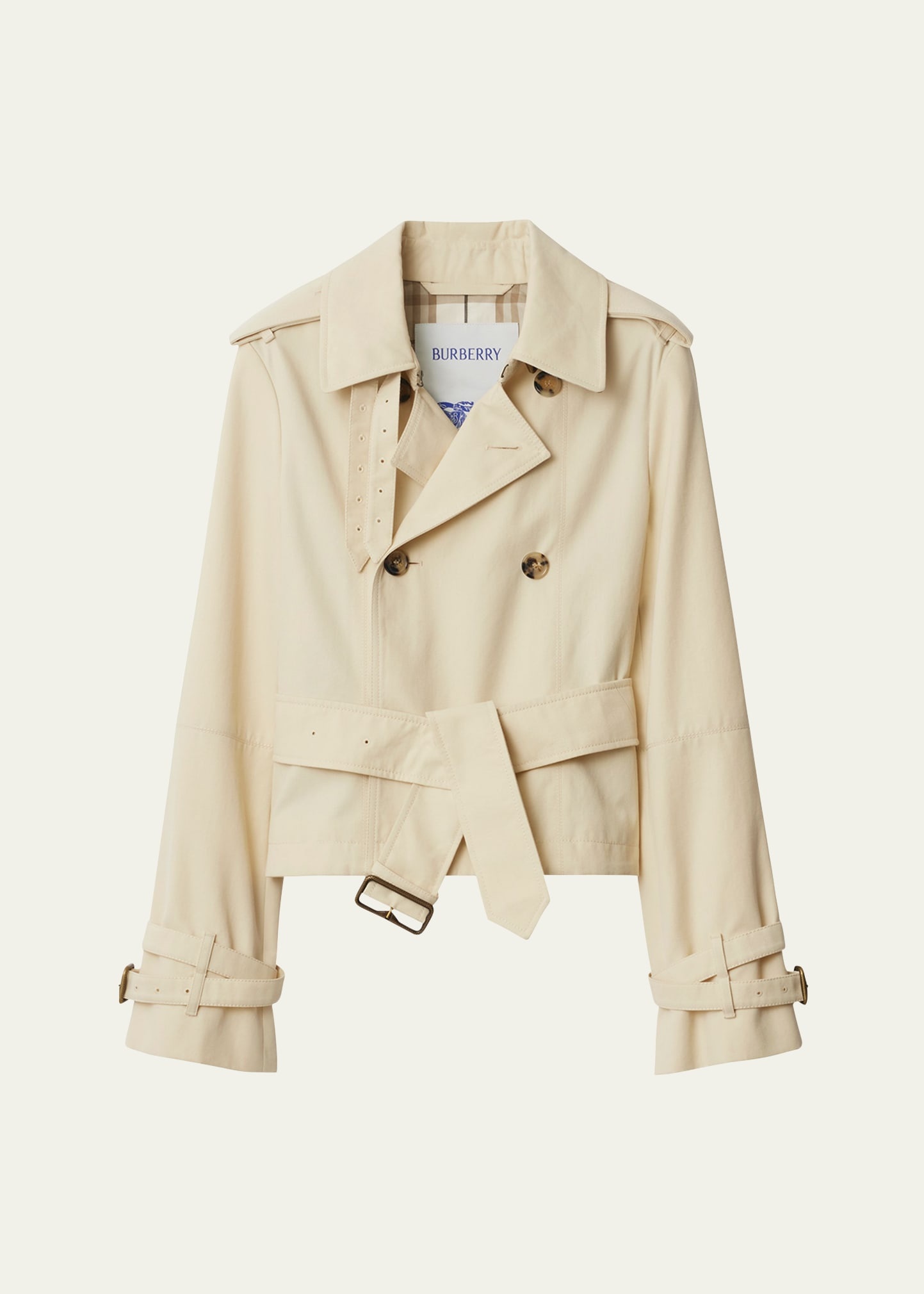 Double-Breasted Belted Trench Jacket - 1
