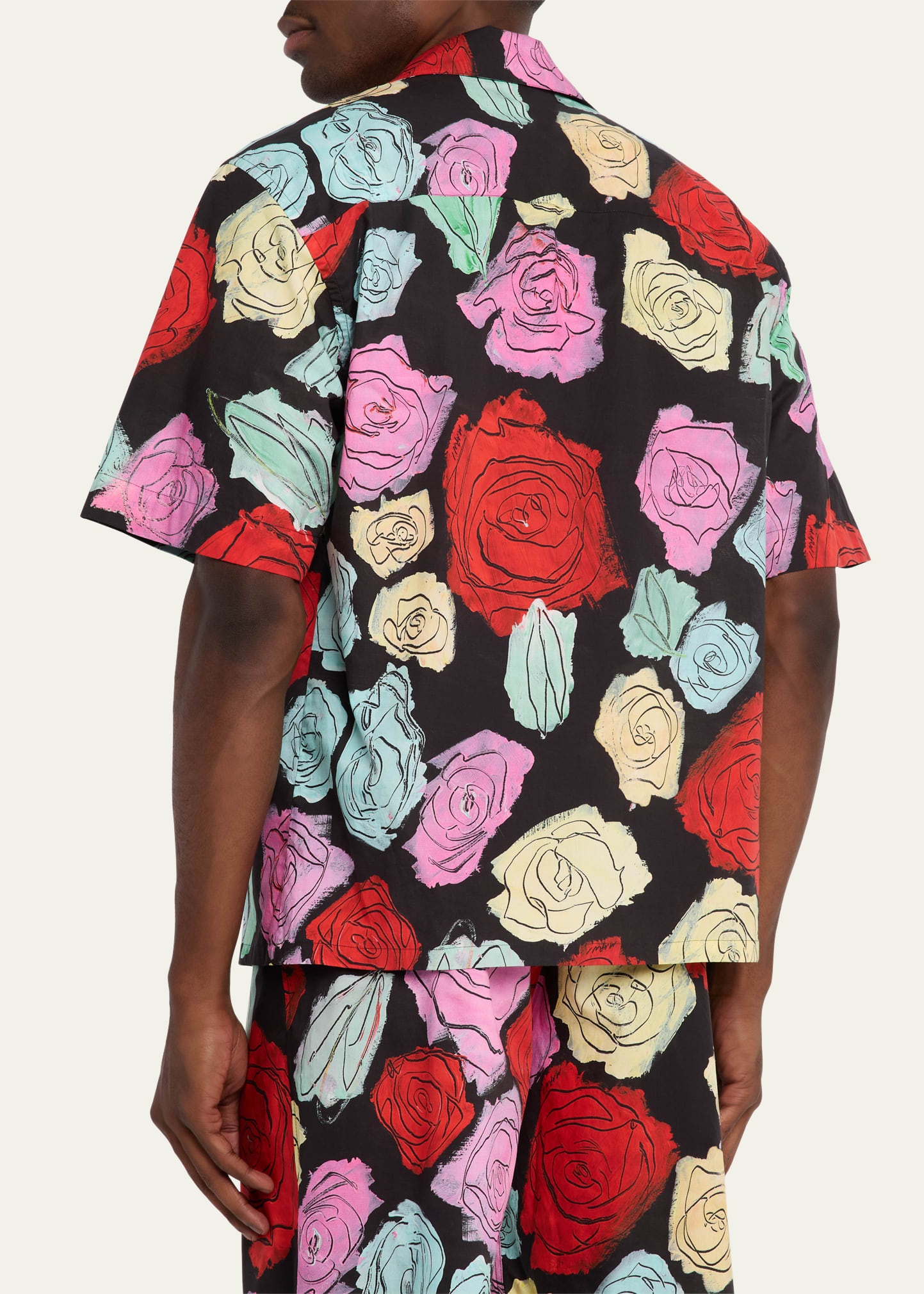 Men's Medium Roses Camp Shirt - 3