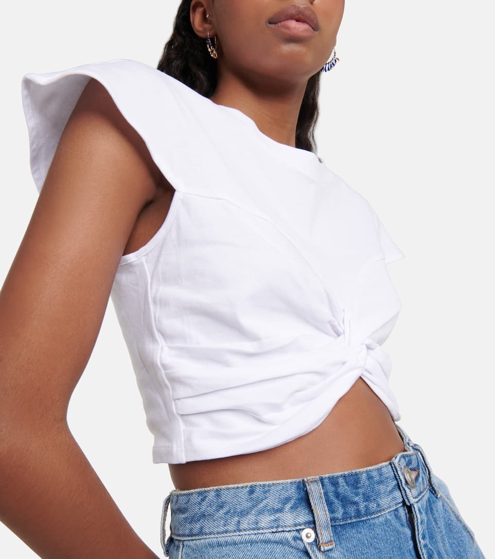Zineae cotton jersey crop top - 5