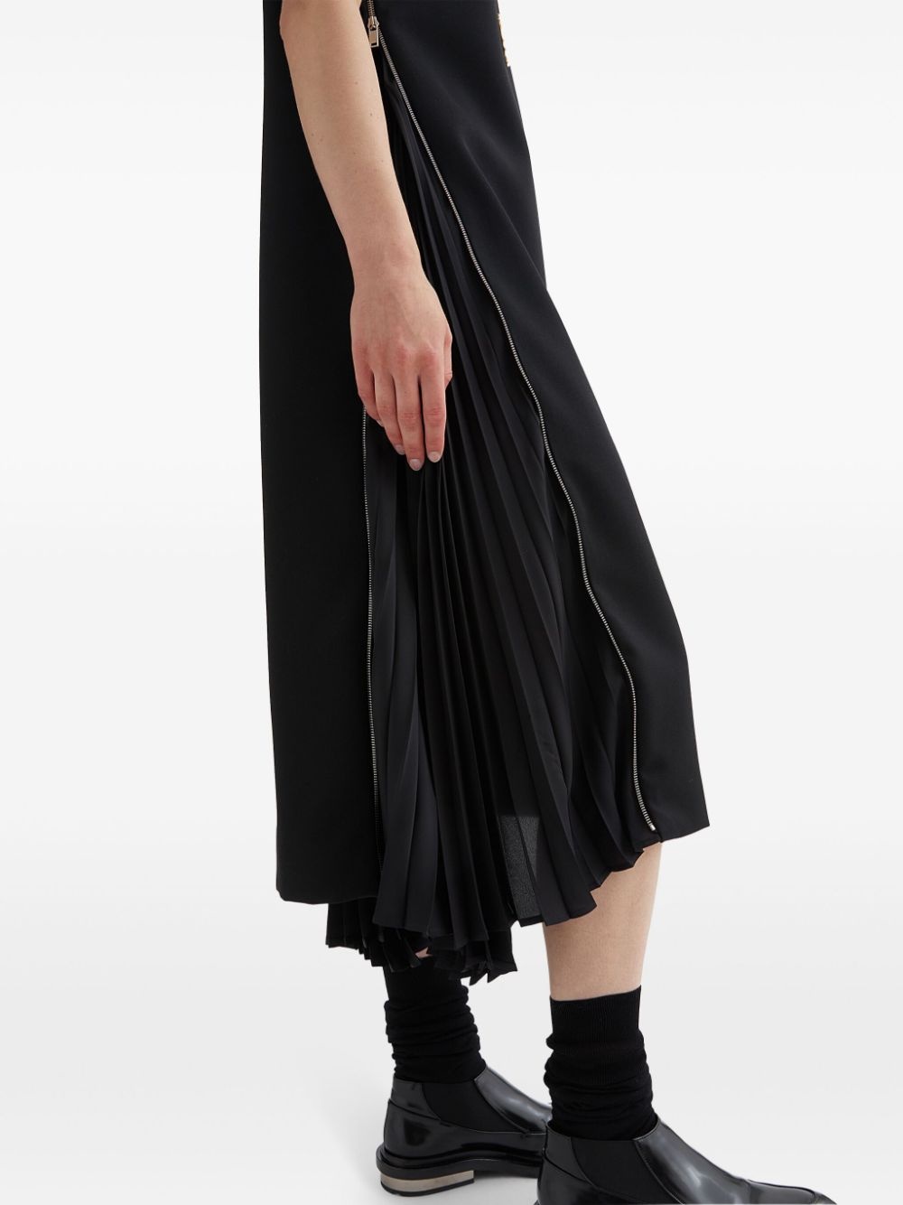 draped-detail midi dress - 4