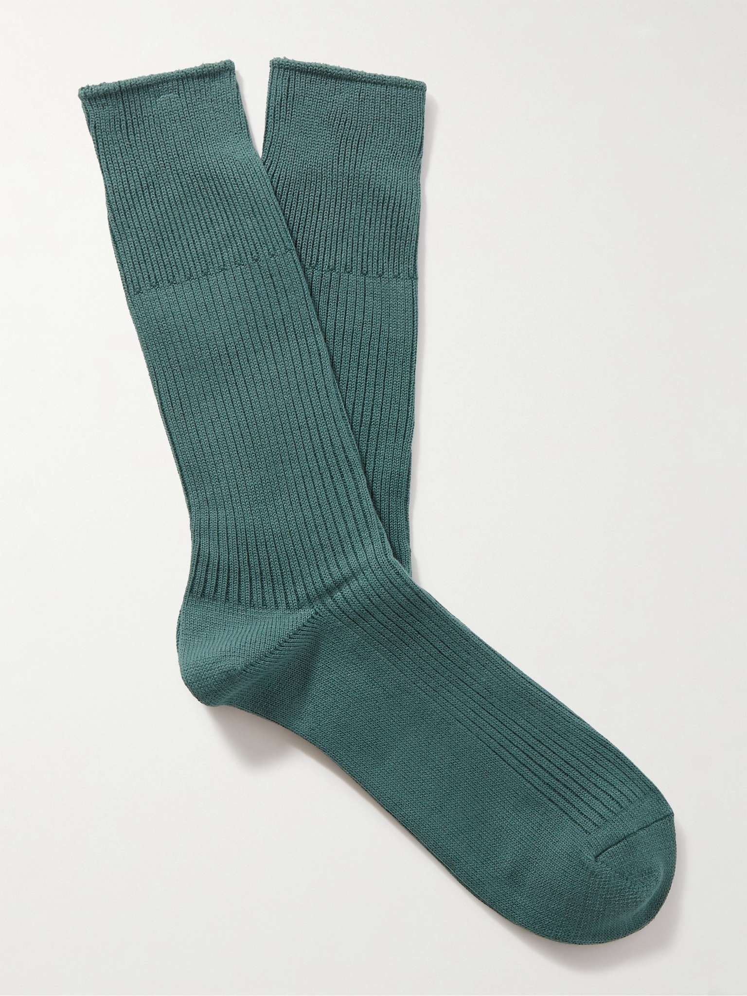 Brilliant Ribbed-Knit Socks - 1