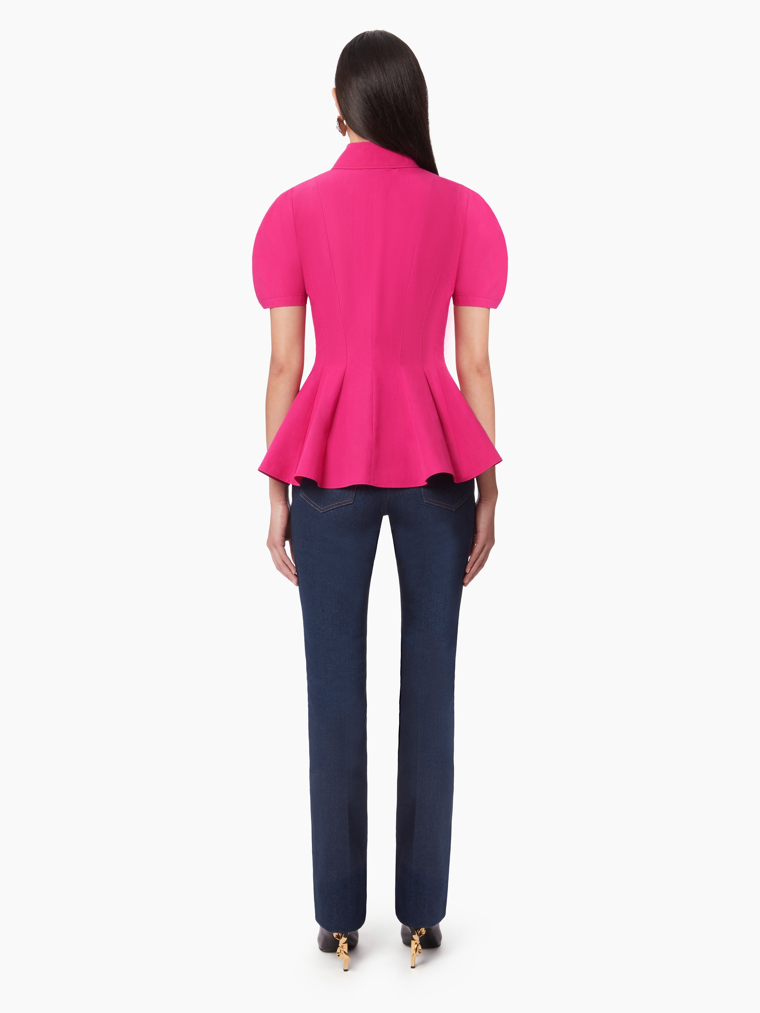 COTTON POPLIN PEPLUM SHIRT - 4