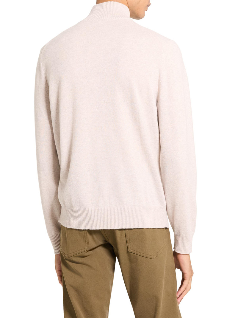 Men's Hilles Cashmere Quarter-Zip Sweater - Alabaster Melange 5