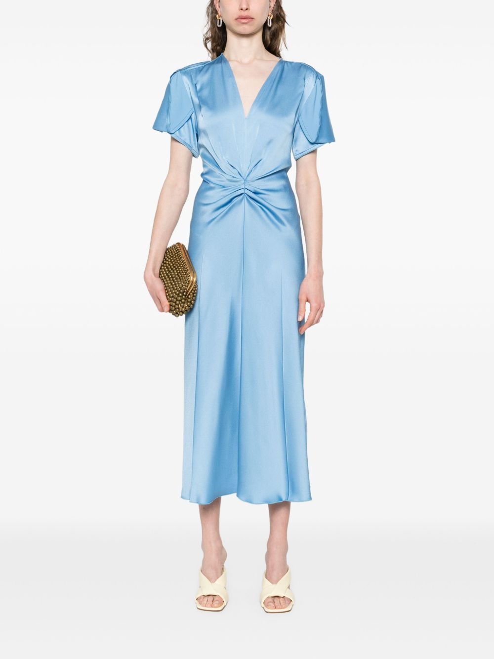 gathered-waist maxi dress - 2