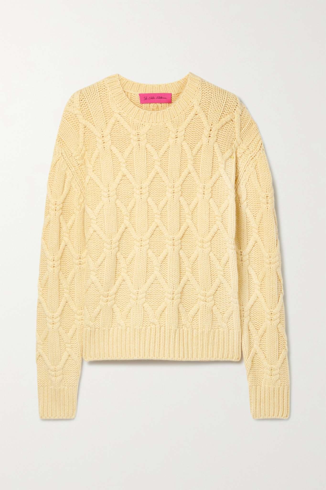 Oversized cable-knit cashmere sweater - 1