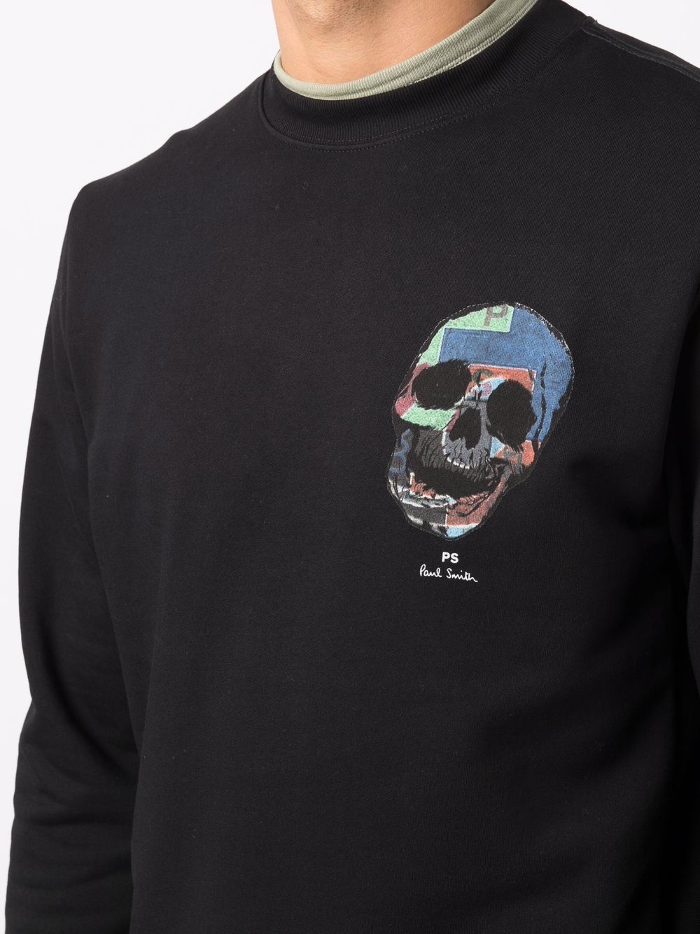 organic cotton skull sweatshirt - 5