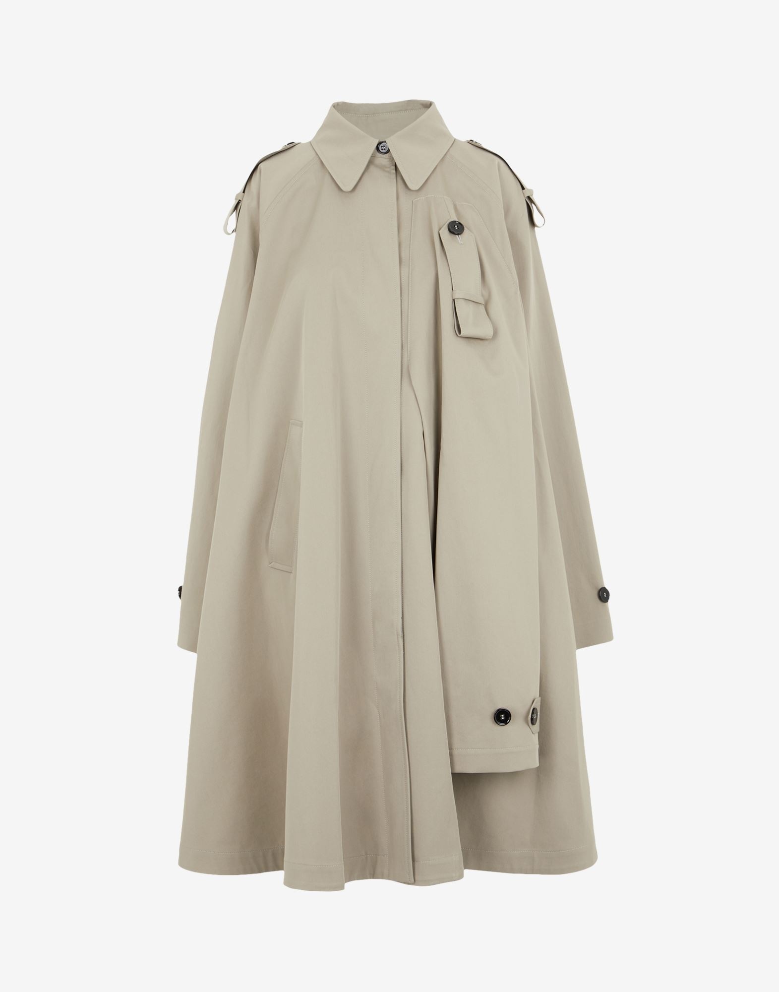 Long trench coat with hanging sleeves - 1