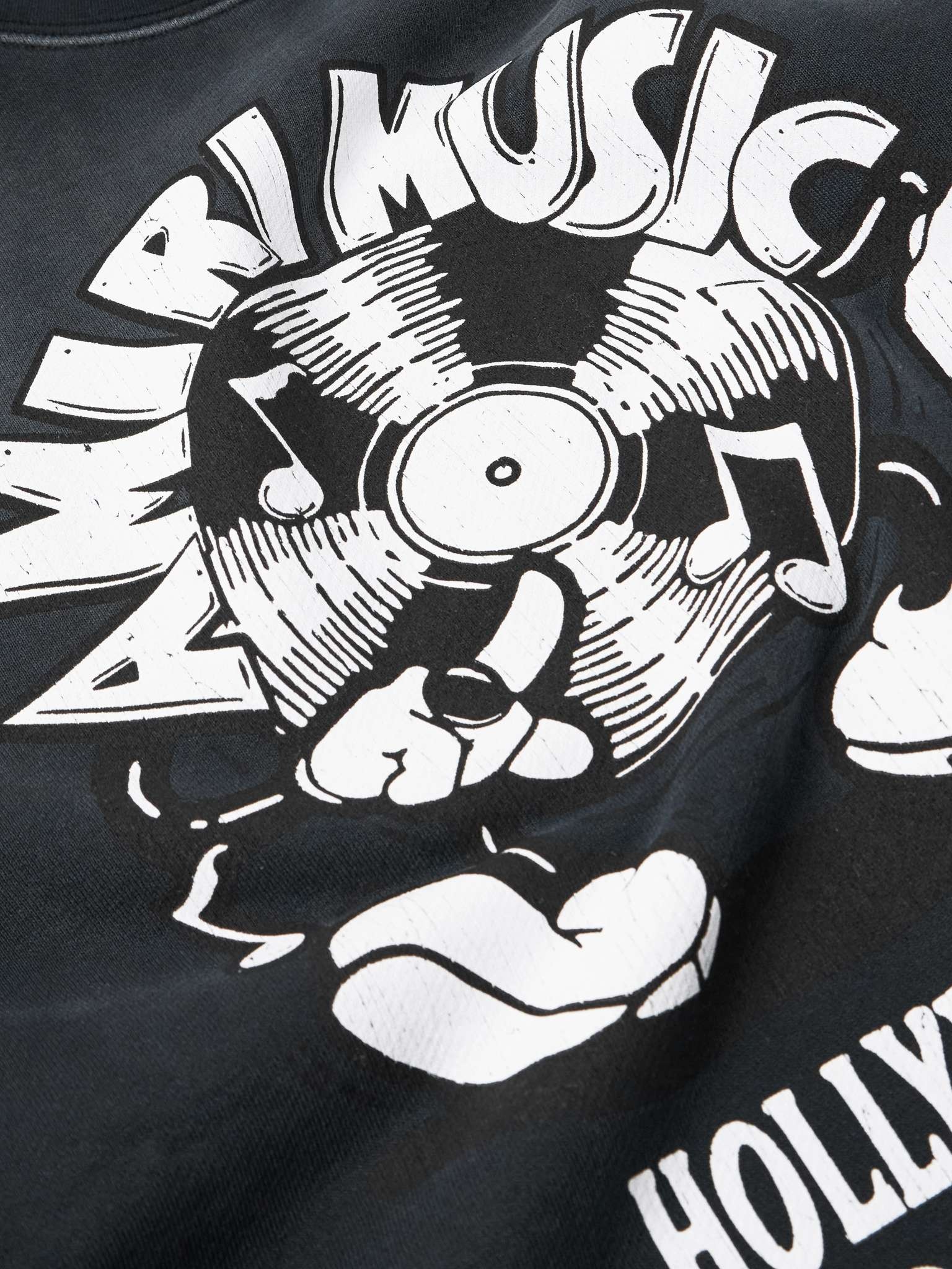 Music Record Logo-Print Cotton-Jersey Sweatshirt - 4