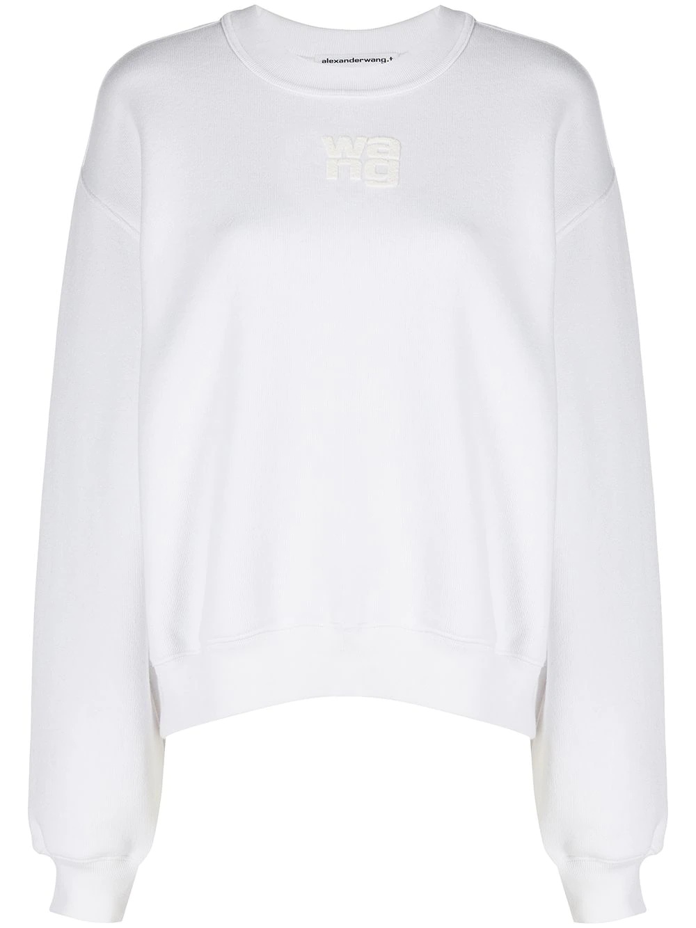 logo-print cotton sweatshirt - 1