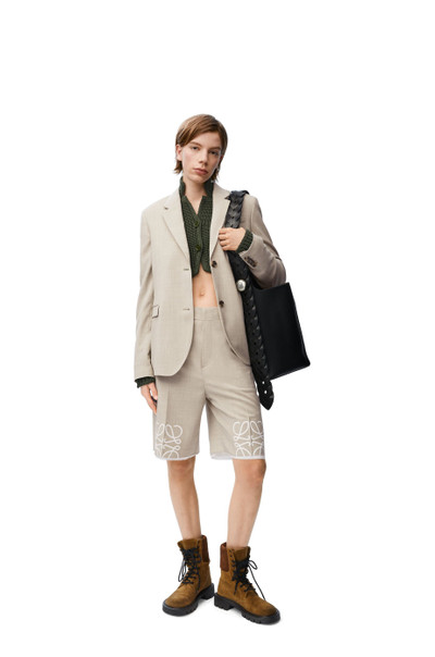 Loewe Anagram shorts in wool outlook