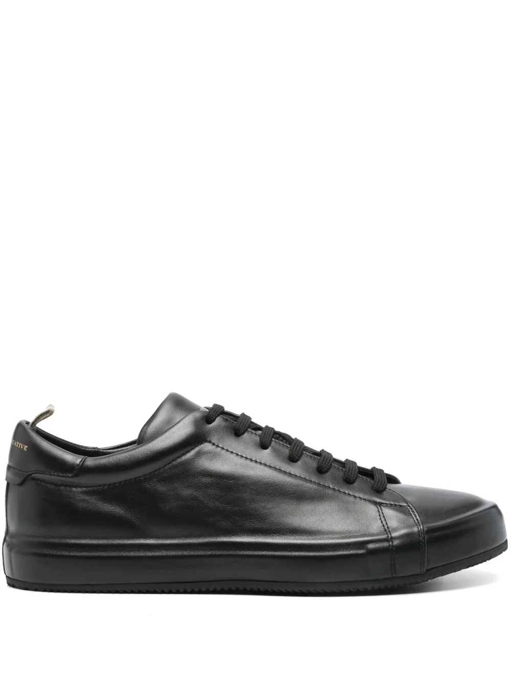 leather low-top sneakers - 1