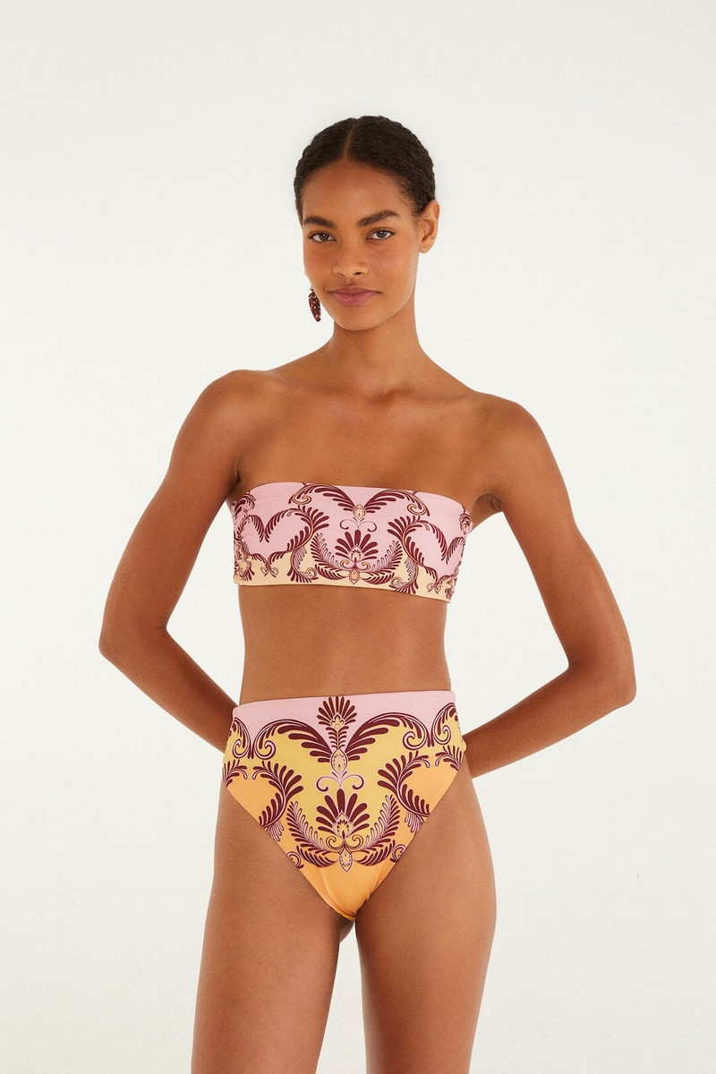 Soft Yellow Arabesc Hot Pants Bikini Bottom 1