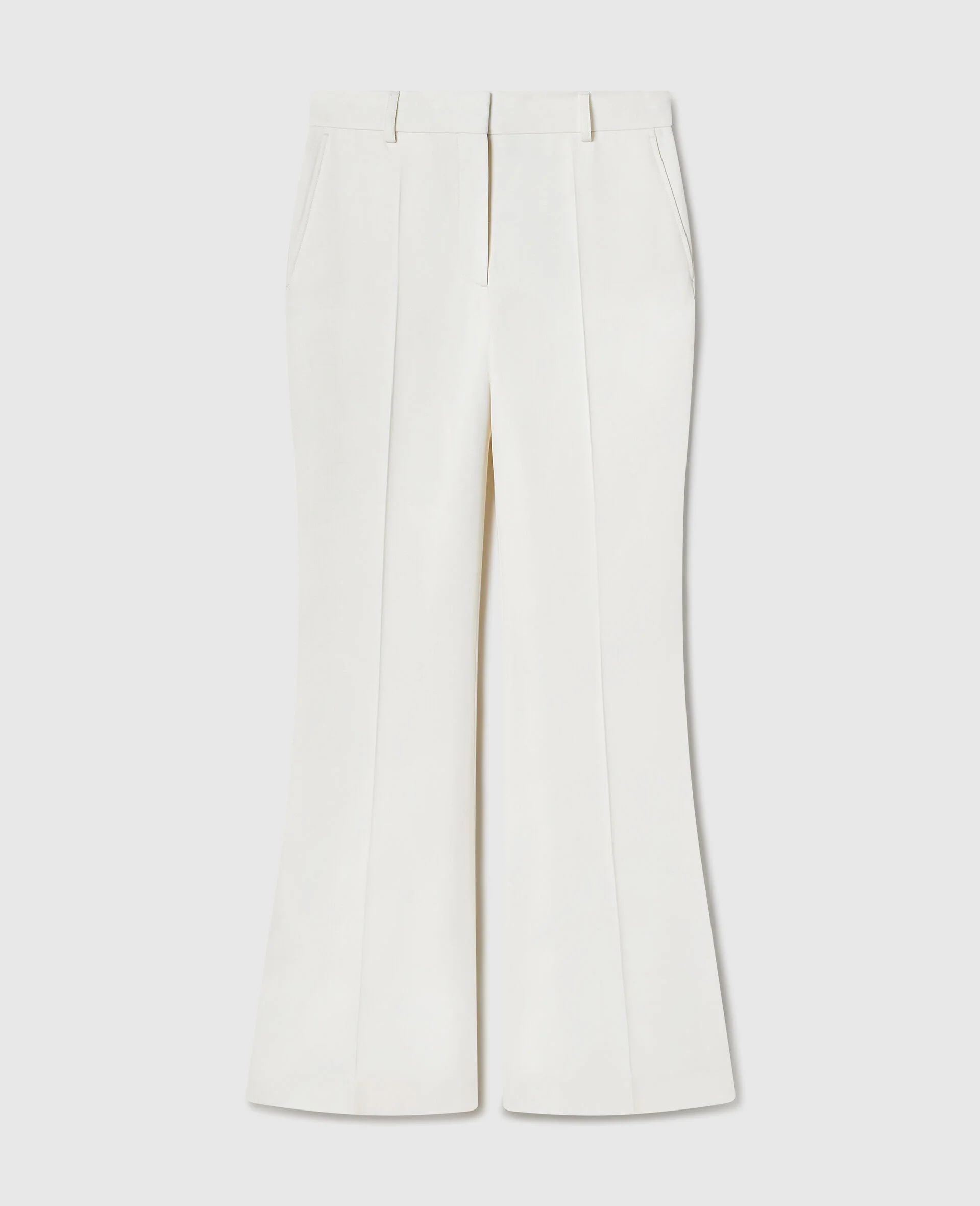 High-Rise Bootcut Wool Trousers - 1