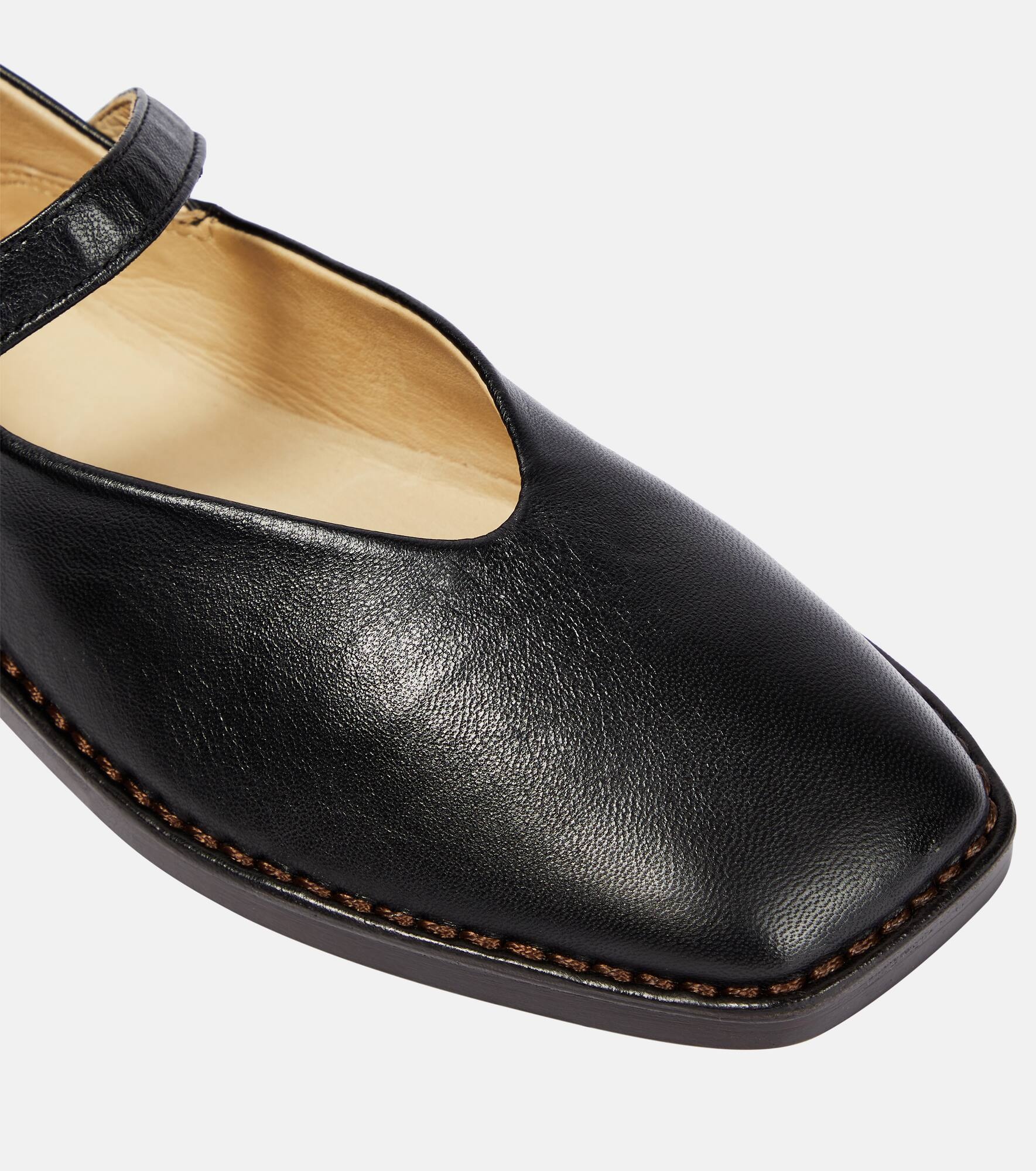 Leather Mary Jane ballet flats - 5