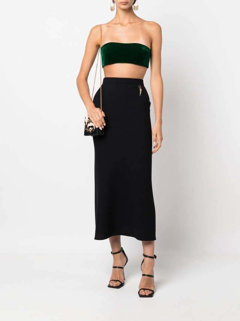 Roberto Cavalli strapless cropped top outlook