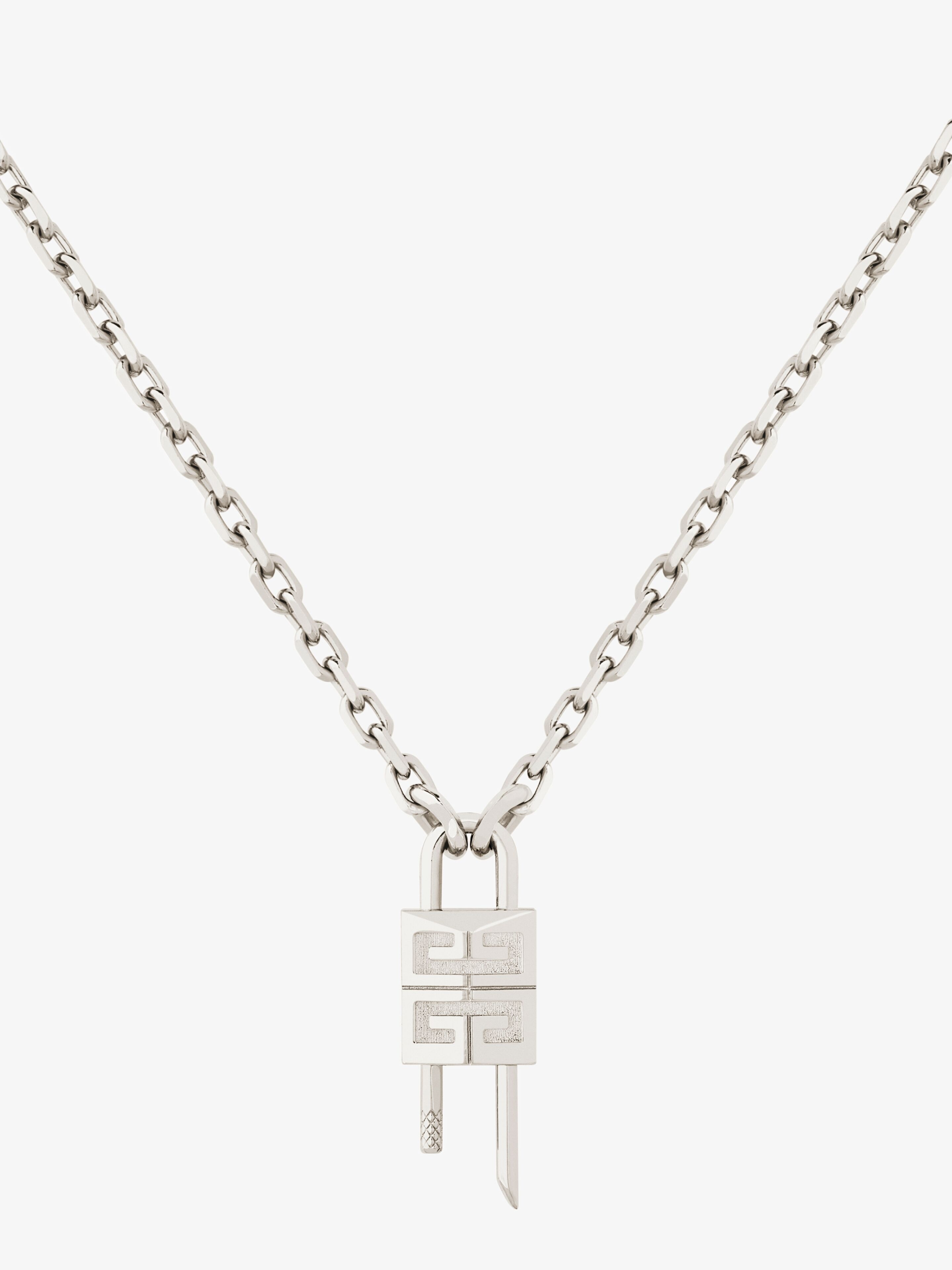 MINI LOCK NECKLACE IN METAL - 4