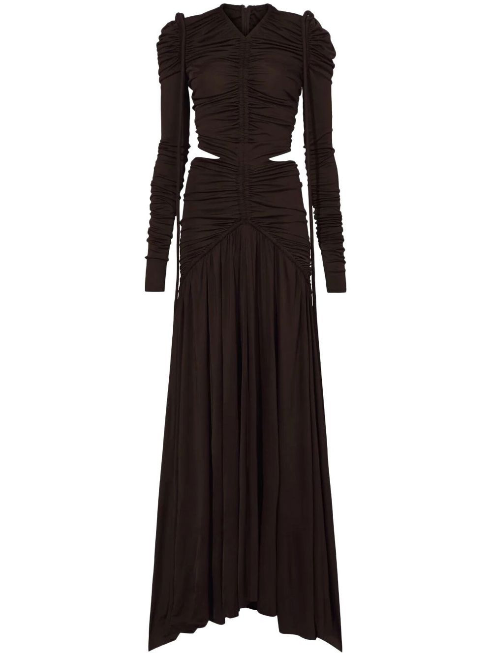 cinched cut-out dress - 1