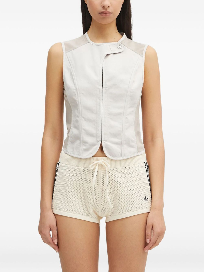 panelled sleeveless vest 1