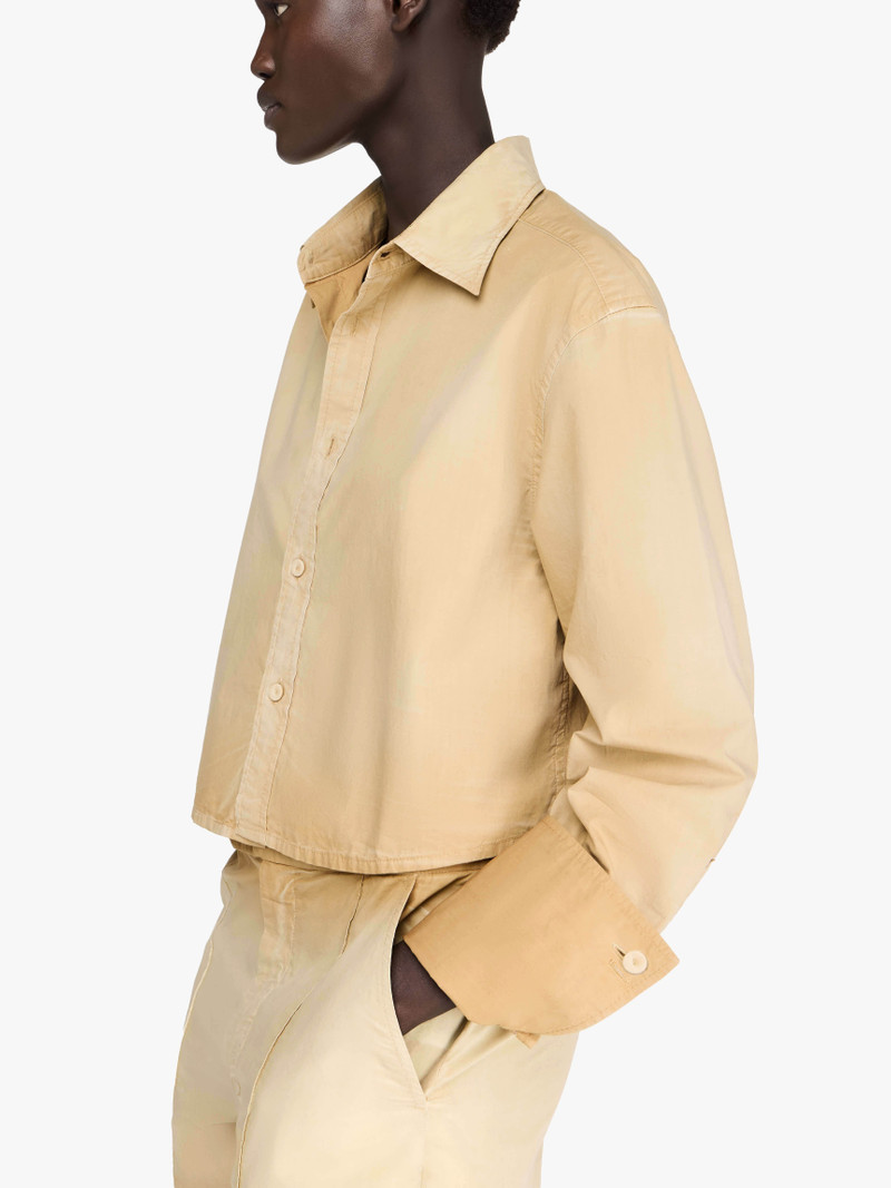 GARMENT DYED CROPPED SHIRT 4