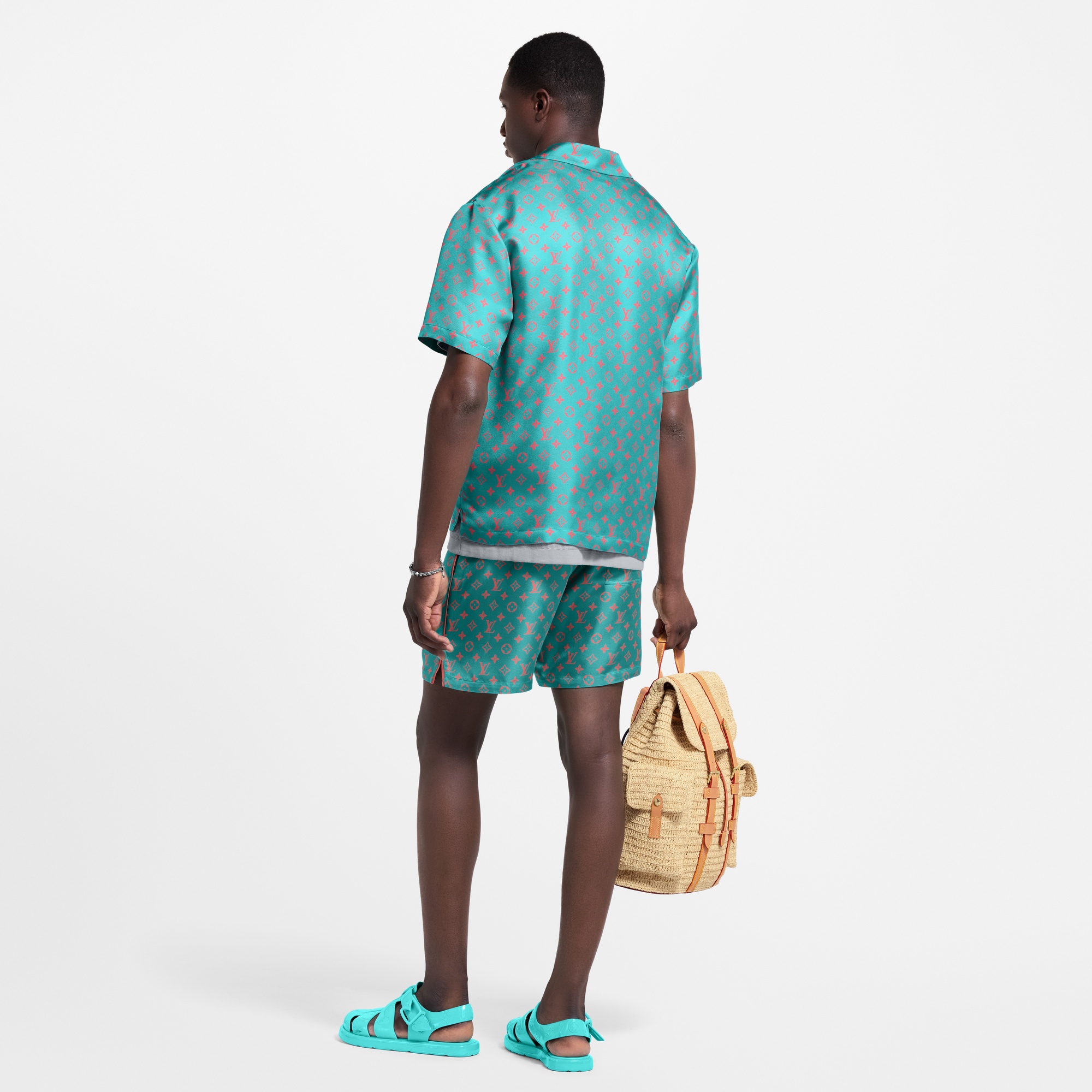 Monogram Short-Sleeved Silk Shirt - 3