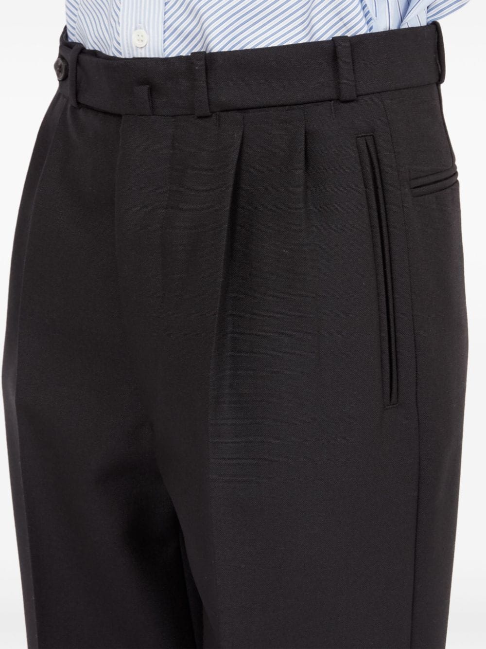 straight-leg wool trousers - 7