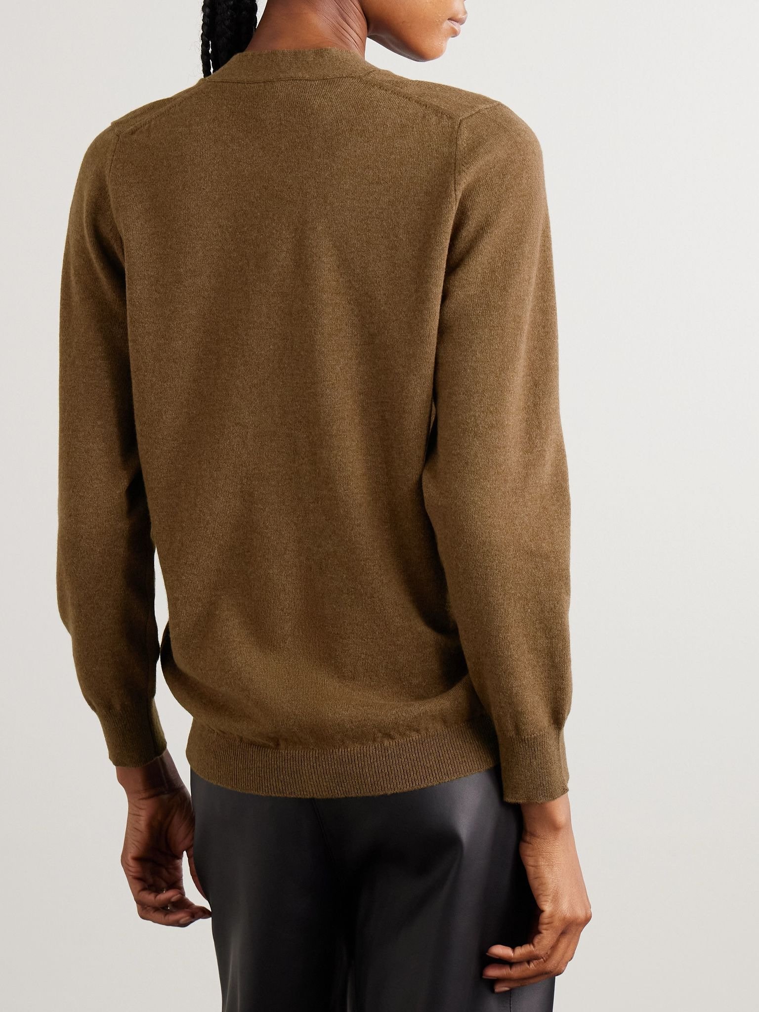 Highland wool and cashmere-blend cardigan Brown - 3