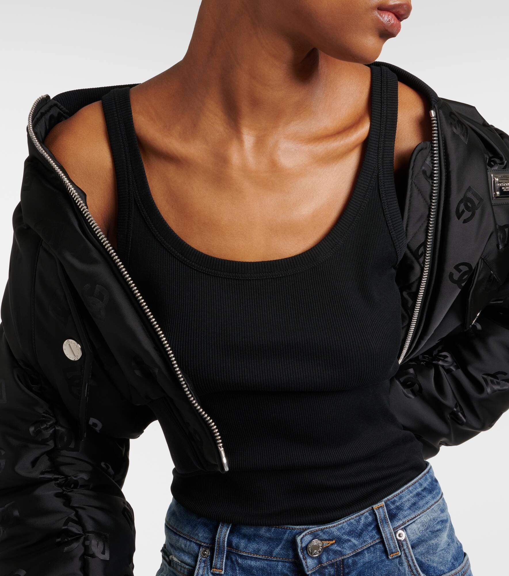 Ribbed-knit cotton tank top - 4