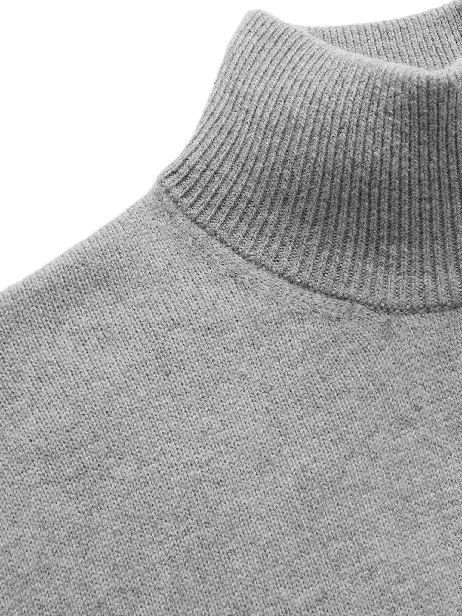 Kurtle Logo-Appliquéd Mélange Wool Rollneck Sweater - 5