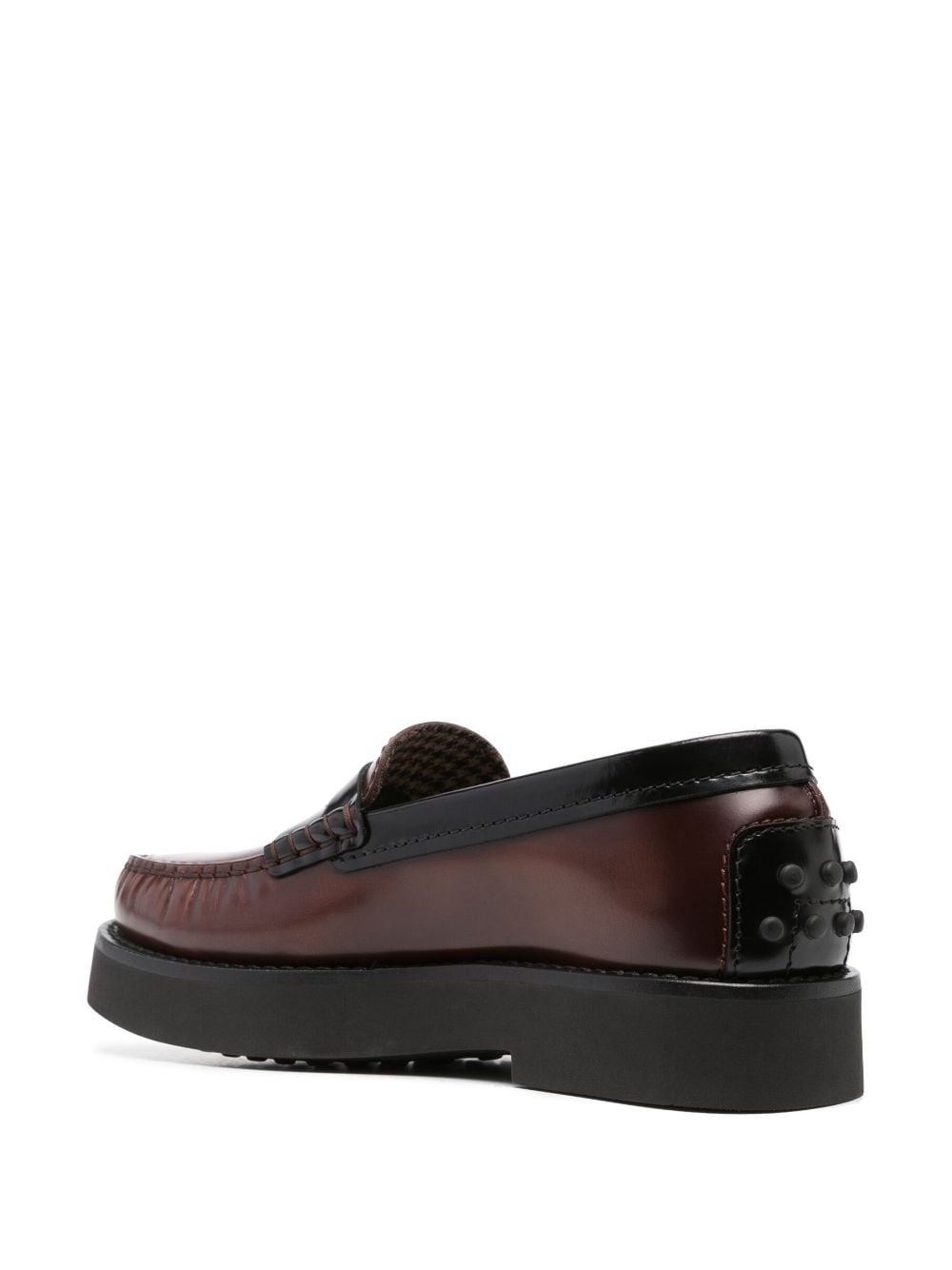 two-tone leather loafers - 3