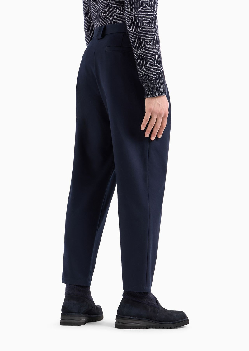 GIORGIO ARMANI One-pleat trousers in cotton gabardine outlook