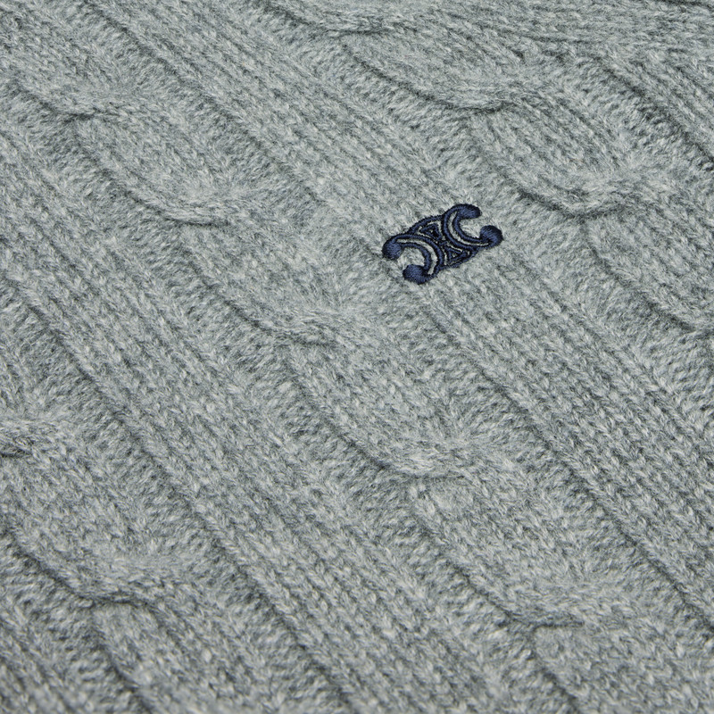 cable-knit triomphe sweater in cashmere 4