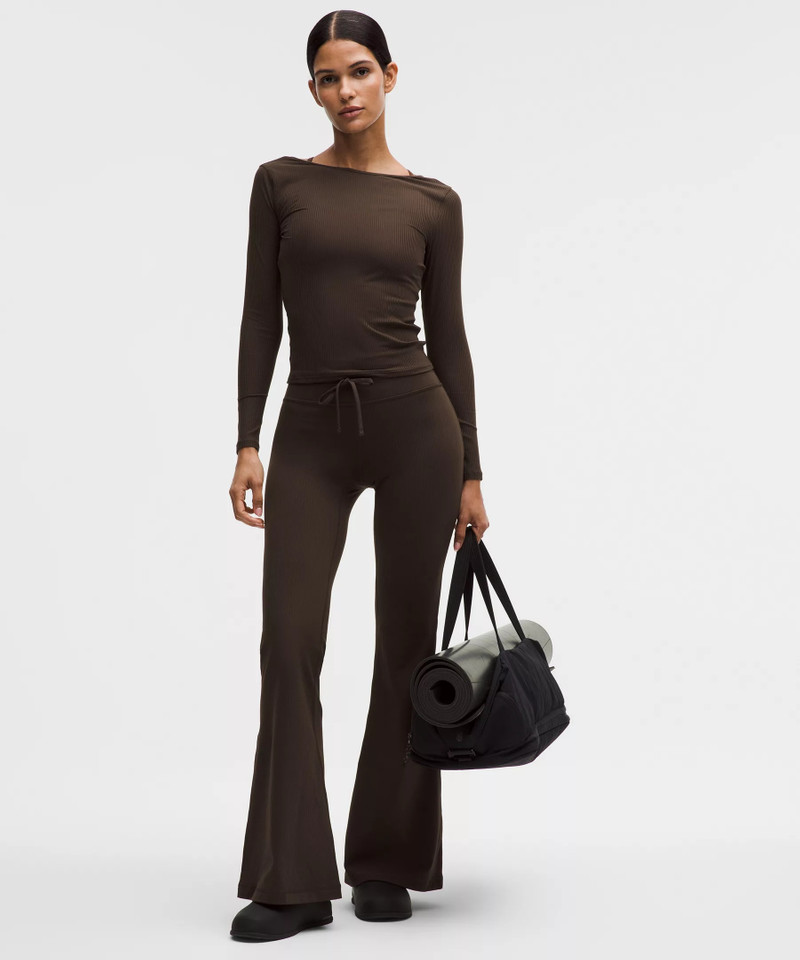 Ribbed Scoop-Back Yoga Long-Sleeve Shirt 3