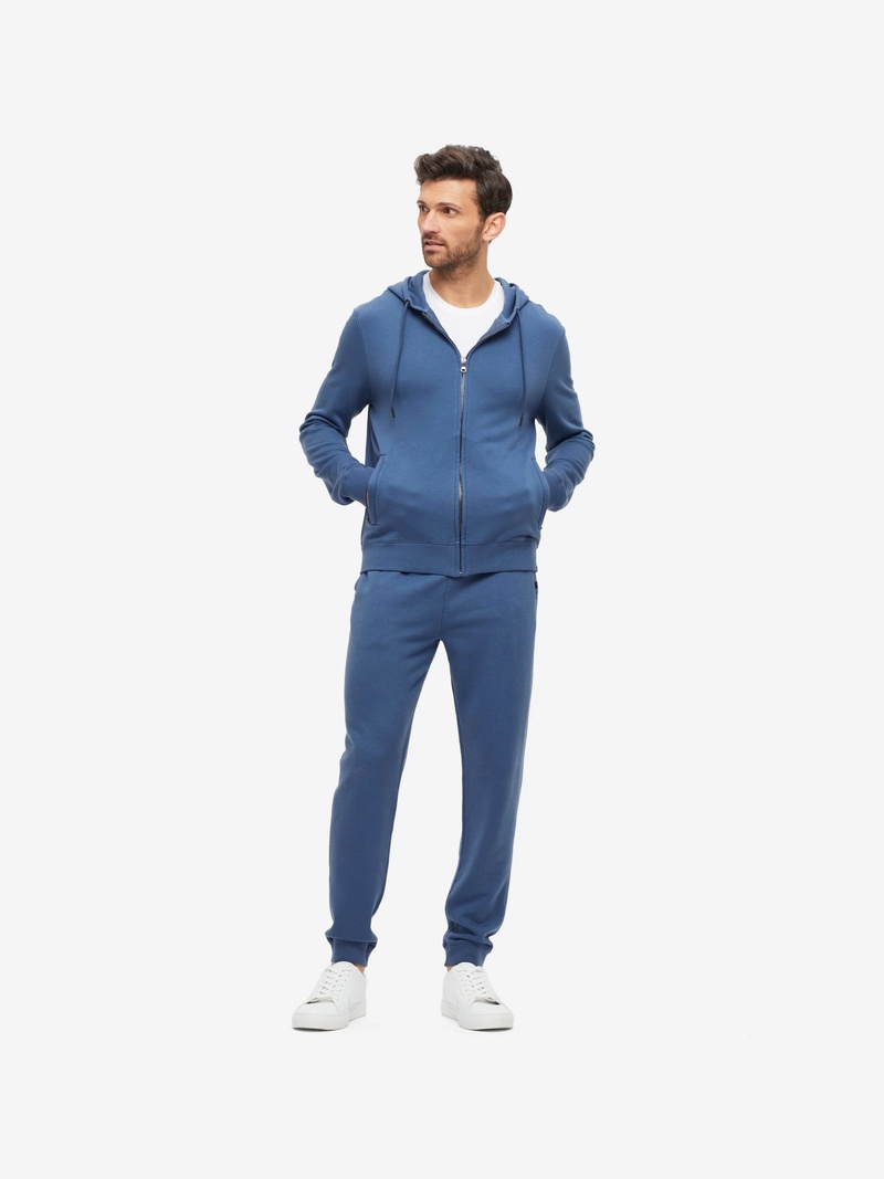 Men's Hoodie Quinn Cotton Modal Storm Blue - 3