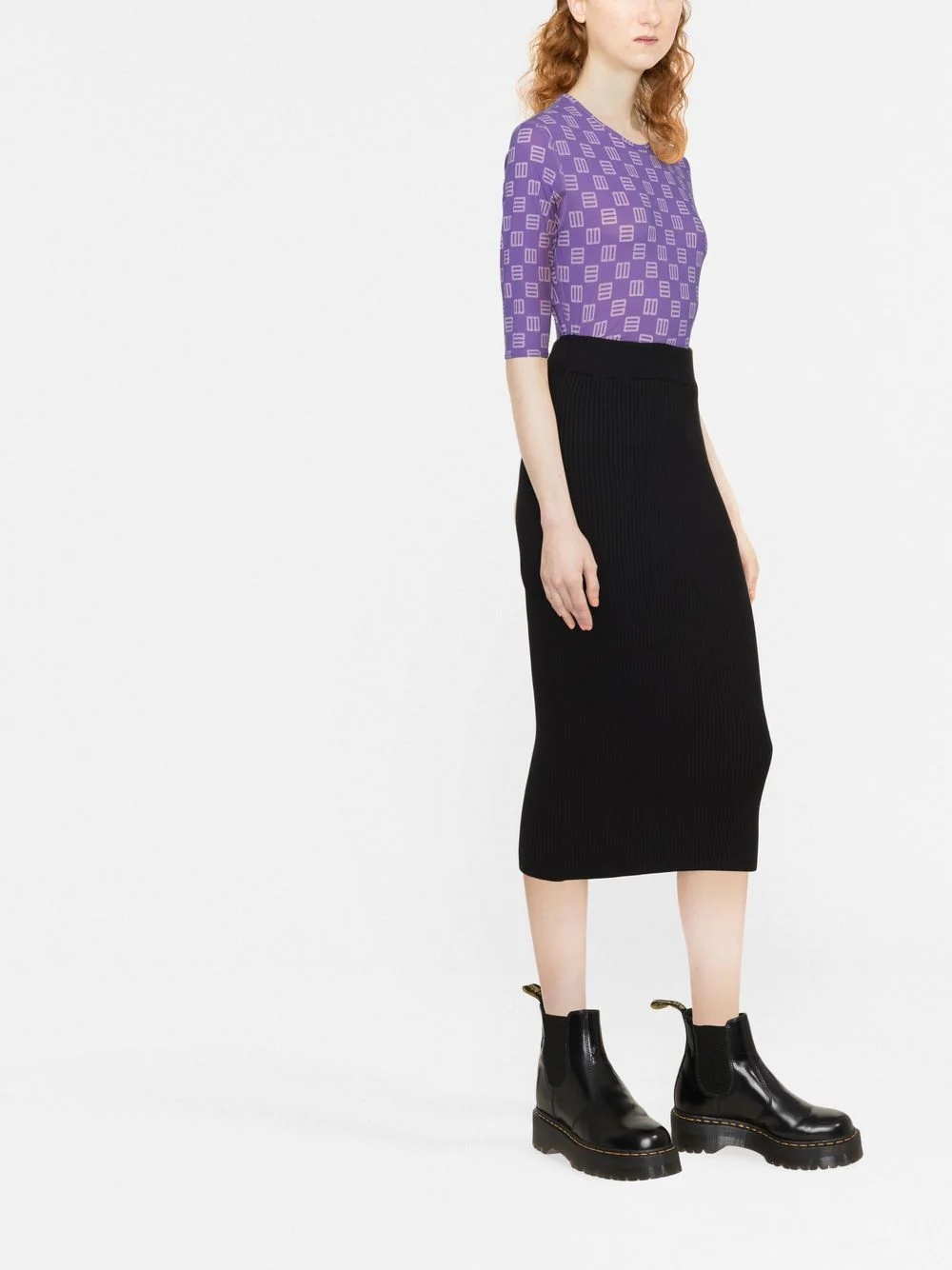 knitted midi skirt - 3