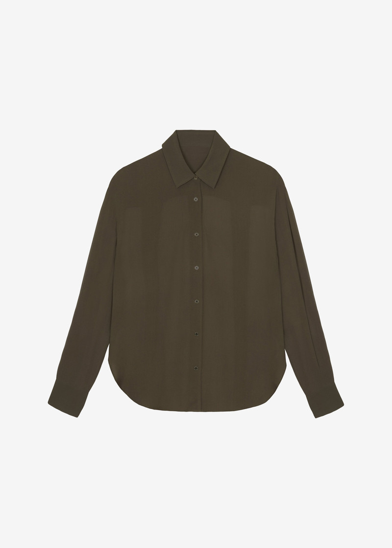 Peri Georgette Shirt - Khaki 1