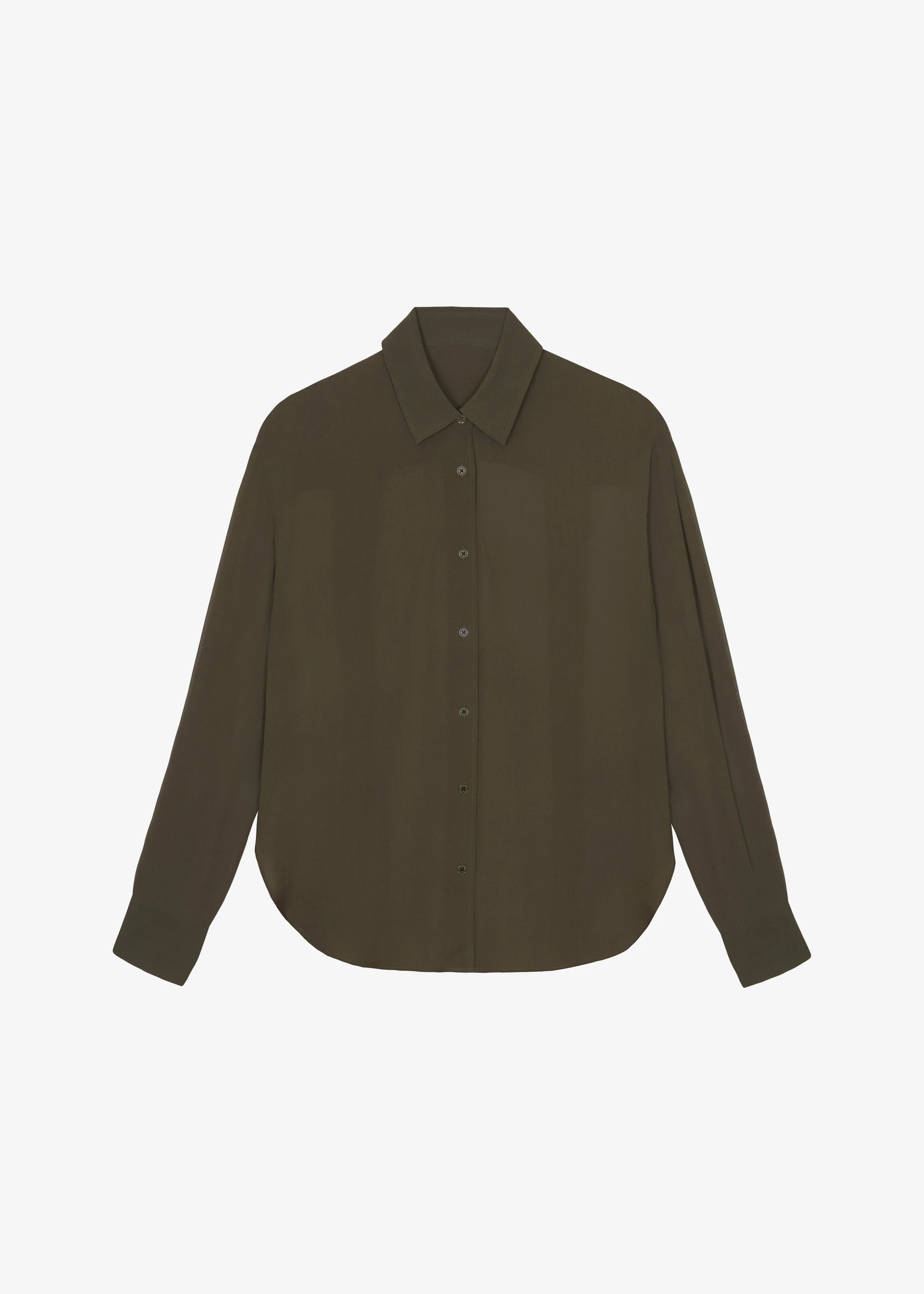 Peri Georgette Shirt - Khaki - 1