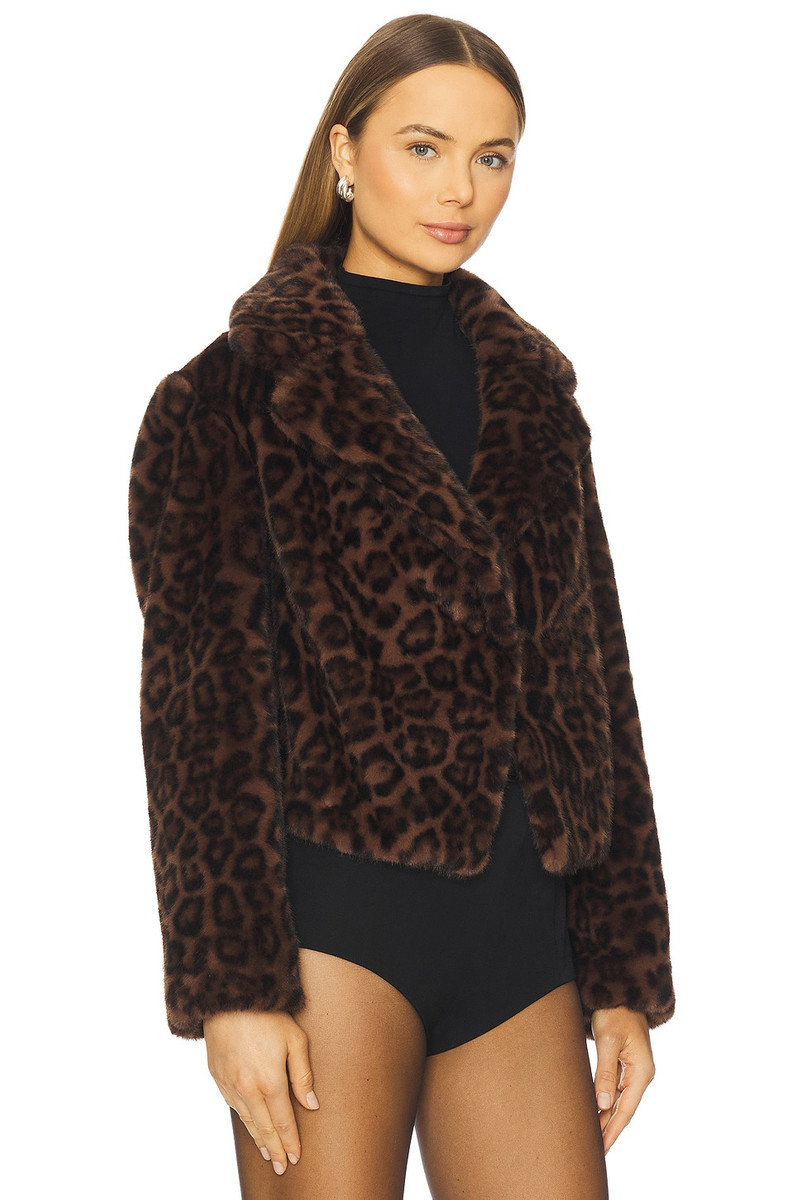 MILLY Arya Faux Fur Jacket outlook