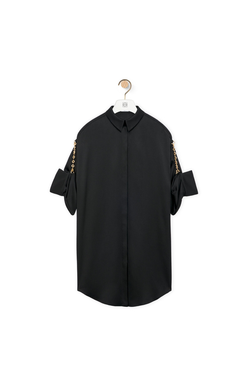 Chain shirt dress in silk - 1