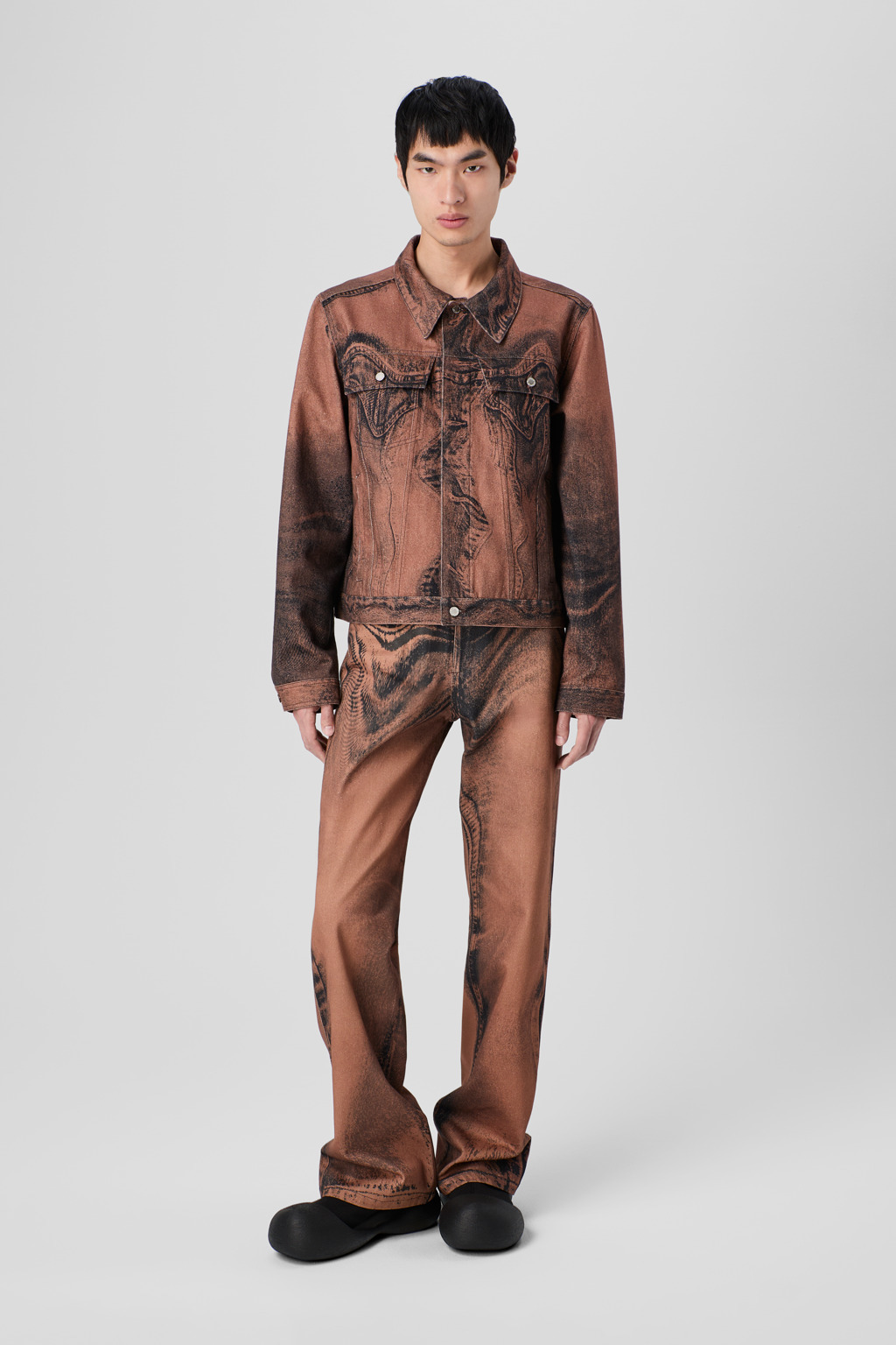Brown-black Denim Jacket - 6