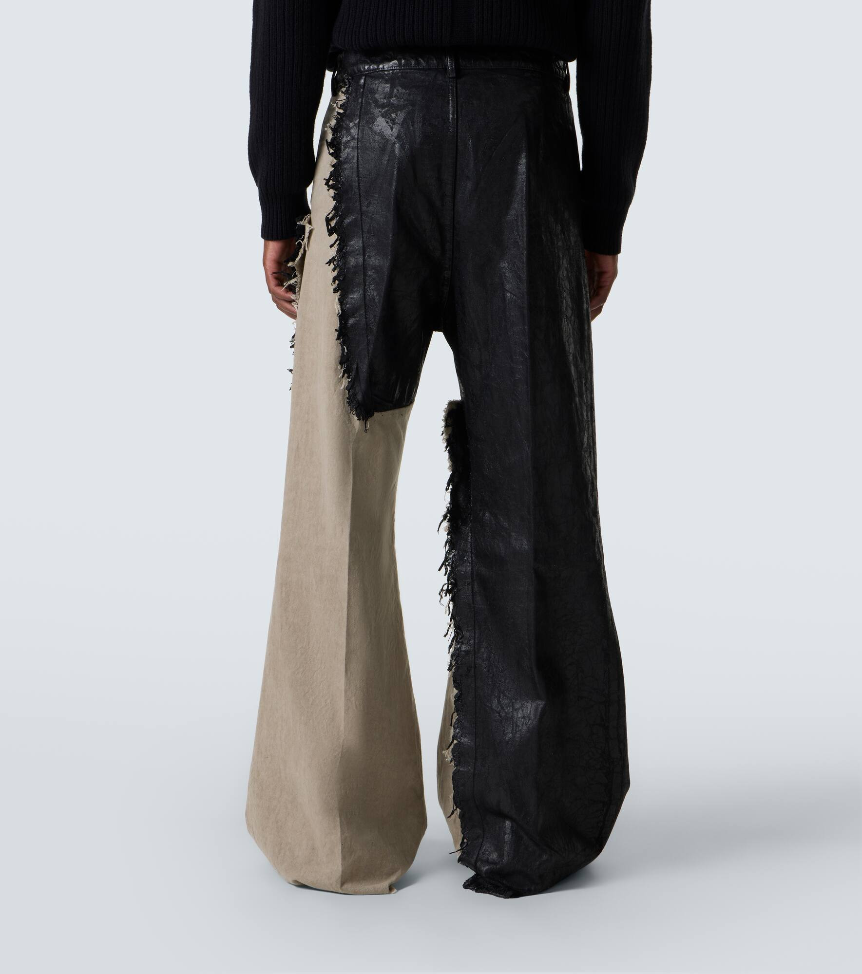 Joris coated distressed wide-leg jeans - 4