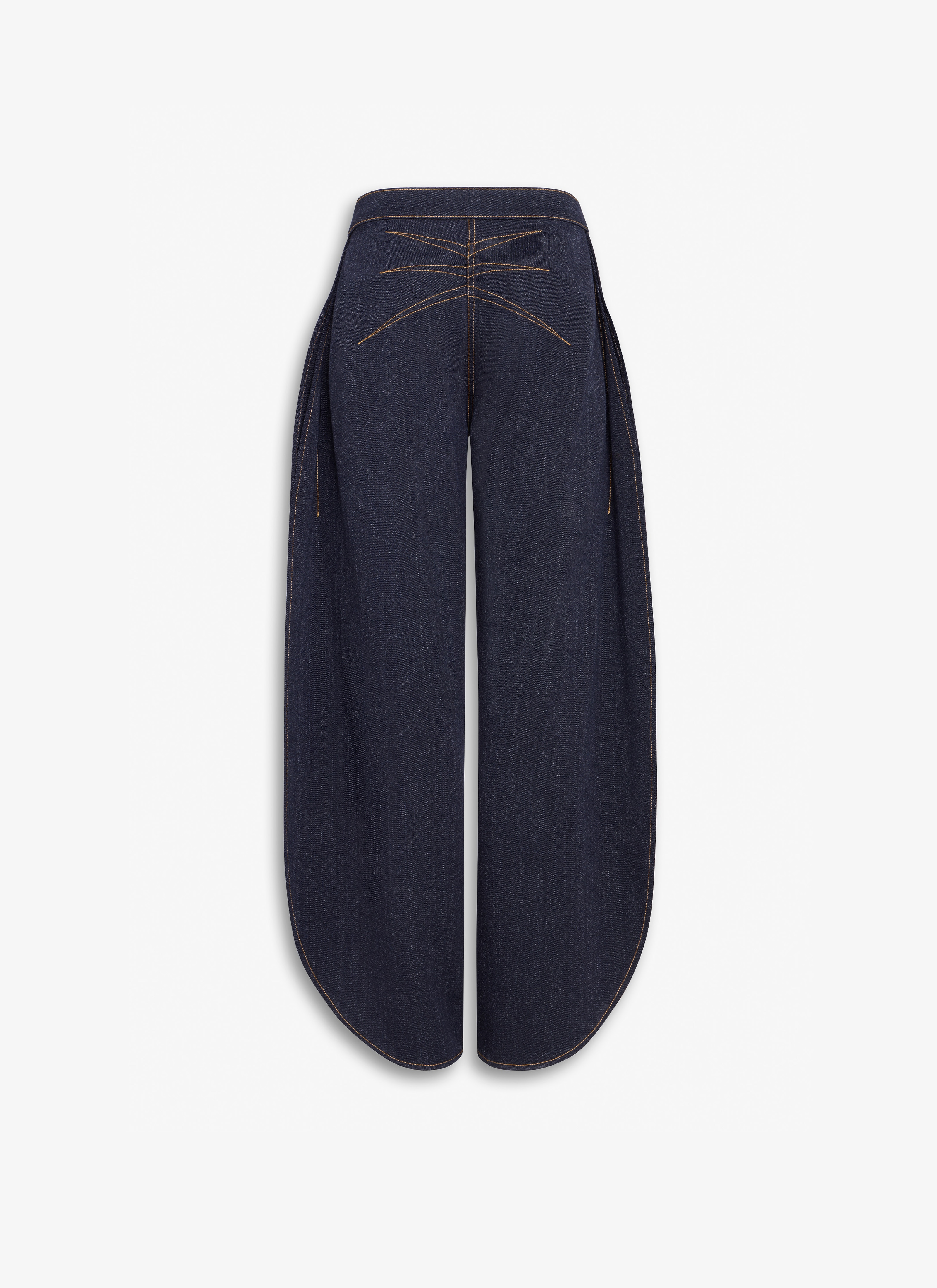 ROUND JEANS IN WOOL DENIM - 4