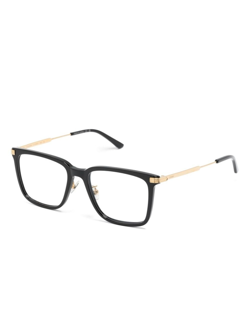 Cartier logo-engraved square-frame glasses outlook